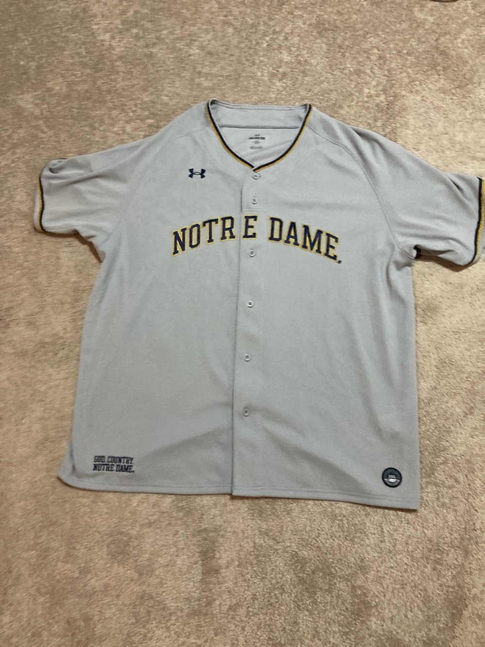 Notre Dame baseball jersey